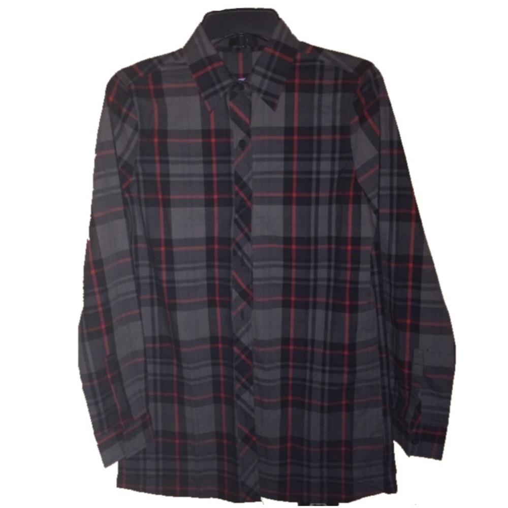 Abs Denim Plaid Blouse